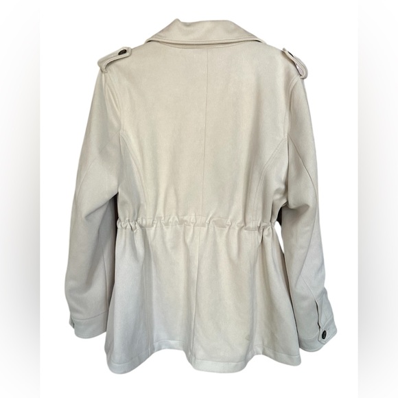 Rachel Roy Coat Women Safari-Type Lined Cinch Waist Button Up Classic. Size XL - Picture 3 of 8